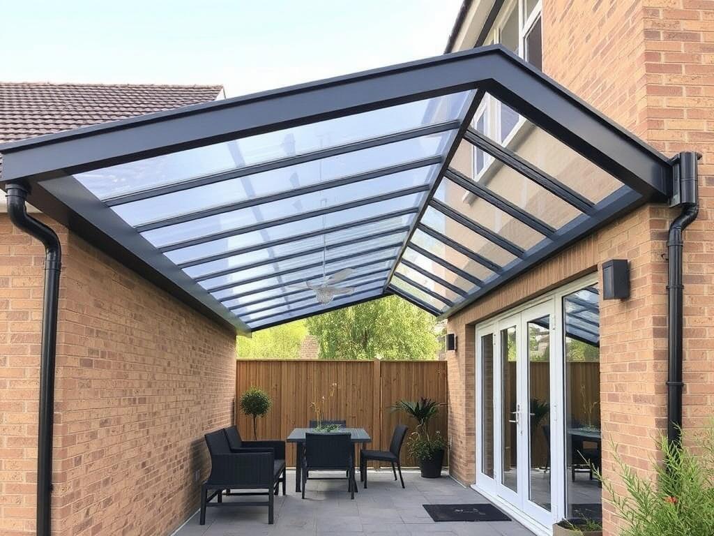 Навесы для частного дома из поликарбоната: практично, красиво и надолго