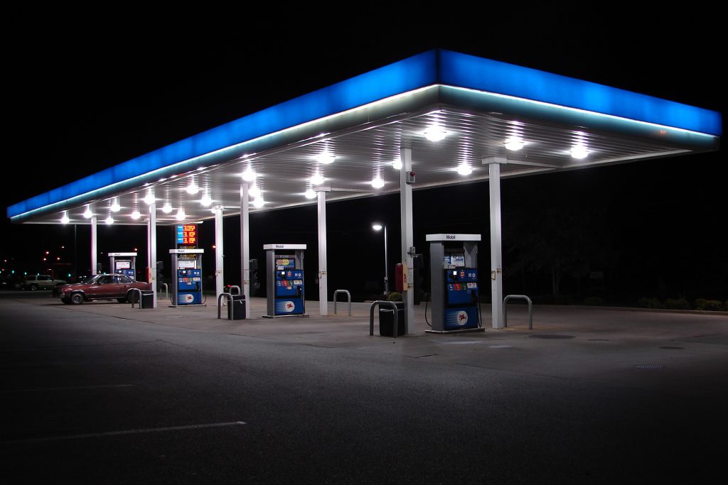 Gas Station Pumps at