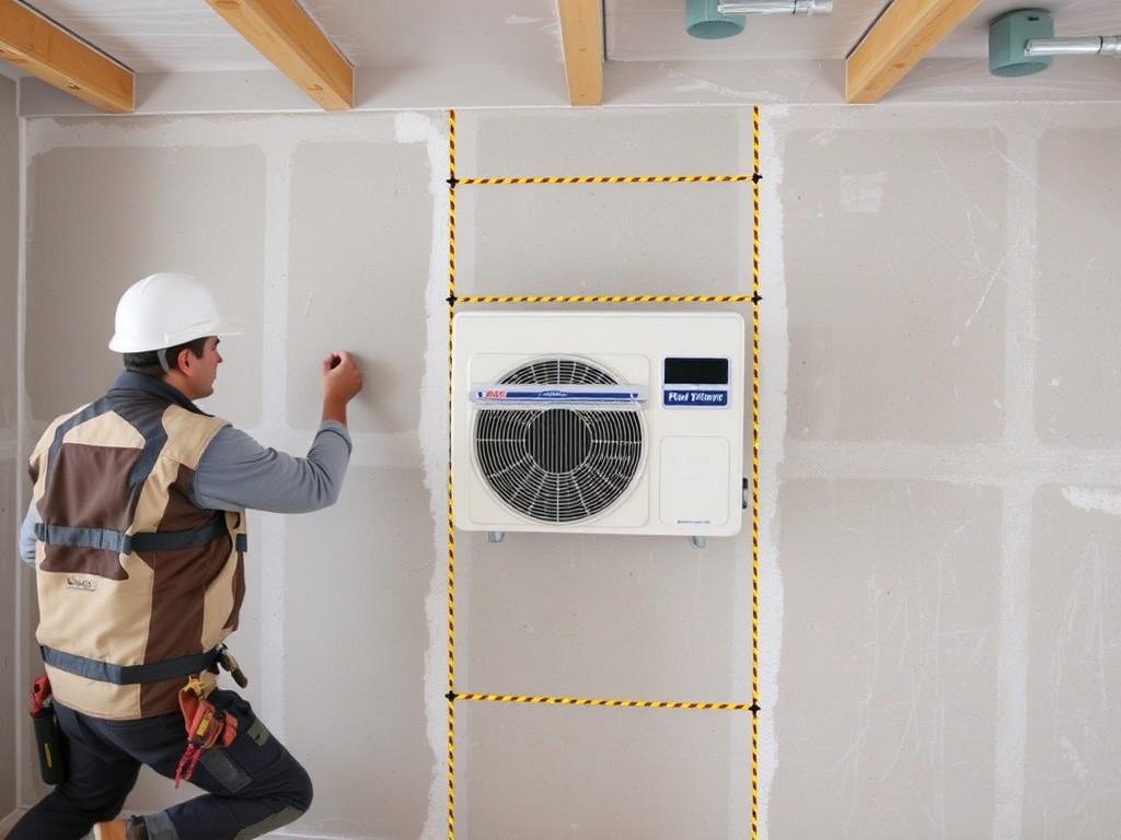 Marking the route for the air conditioner during the rough finishing stage: why it always needs to be done in advance Marking the route for the air conditioner during the rough finishing stage: why it always needs to be done in advanceфото