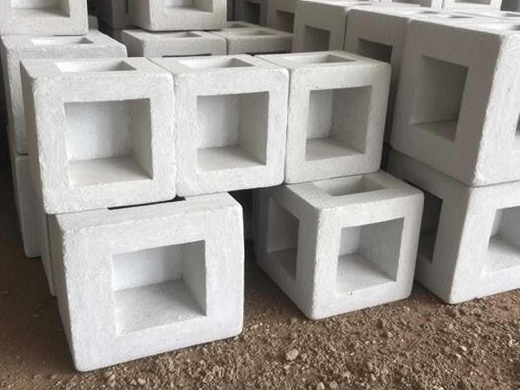 Autoclaved aerated concrete blocksфото