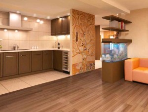 дизайн интерьера кухни гостиной