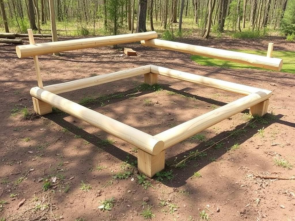 How to raise a log frame on weak soilфото