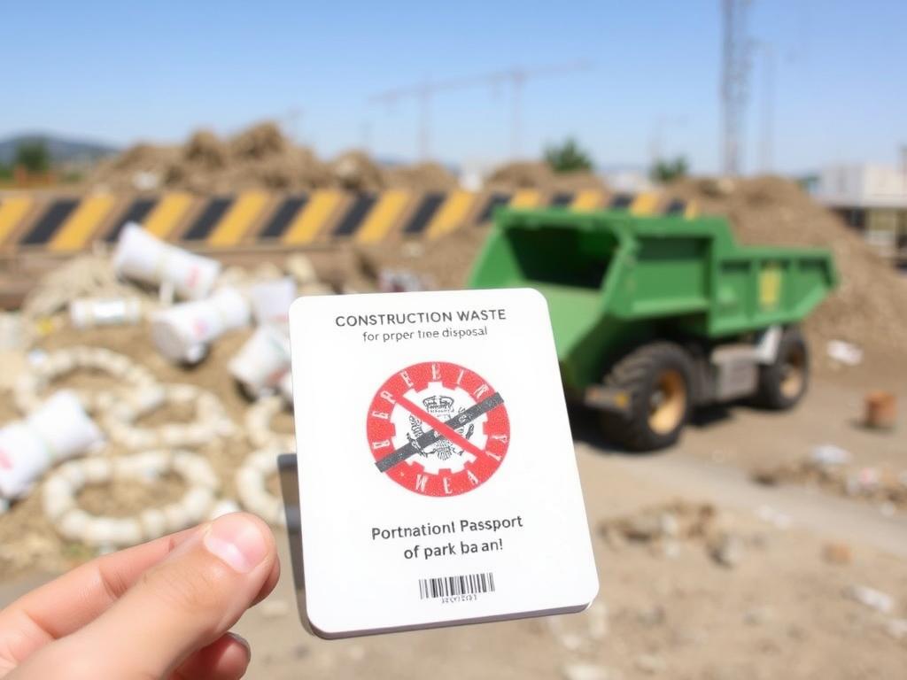 Passport for construction waste for proper garbage disposalфото
