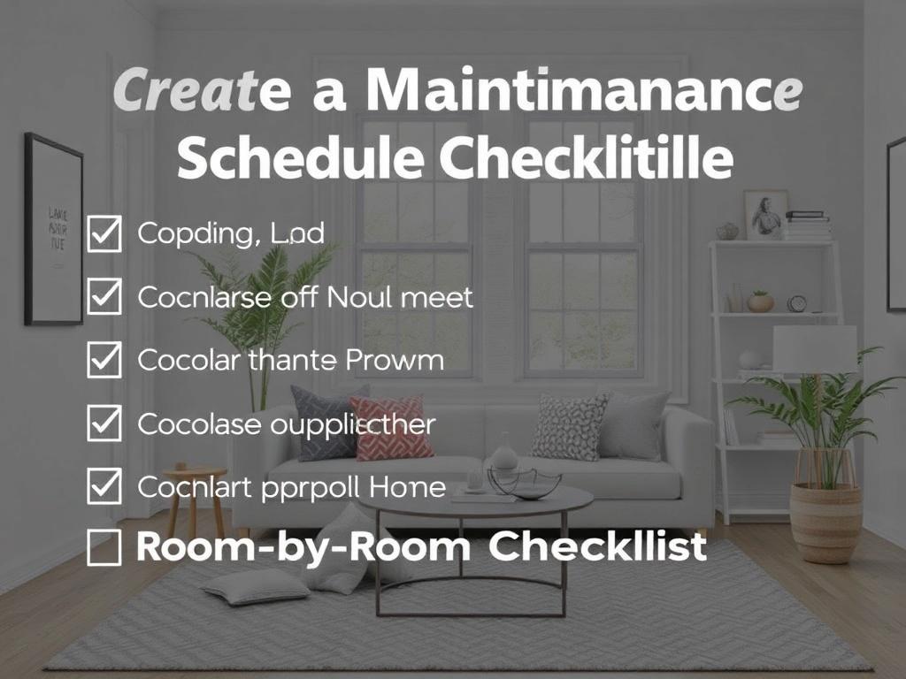     Creating a Home Maintenance Schedule Checklist. Room-by-Room Checklist