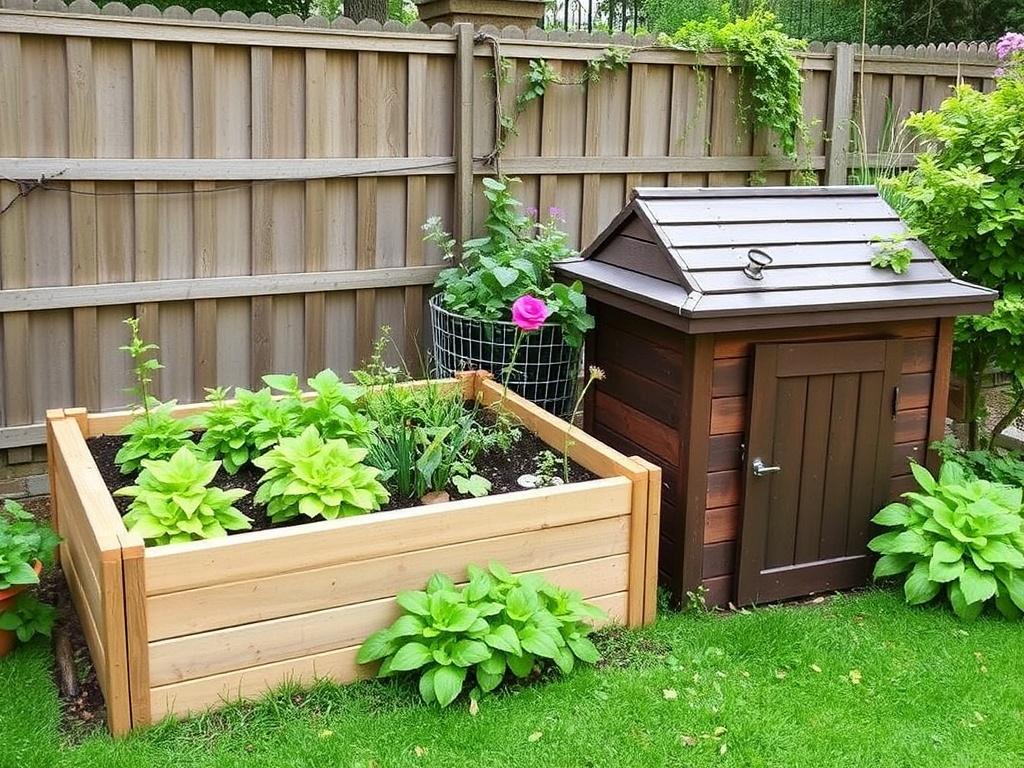     Ideas de bricolaje para decorar tu jardín.. Potagers surélevés et composteurs esthétiques
