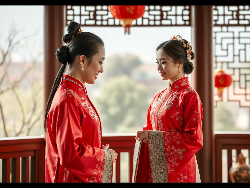 Discover the Beauty of Red Hanfu Dress in Traditional Chinese Clothing фото